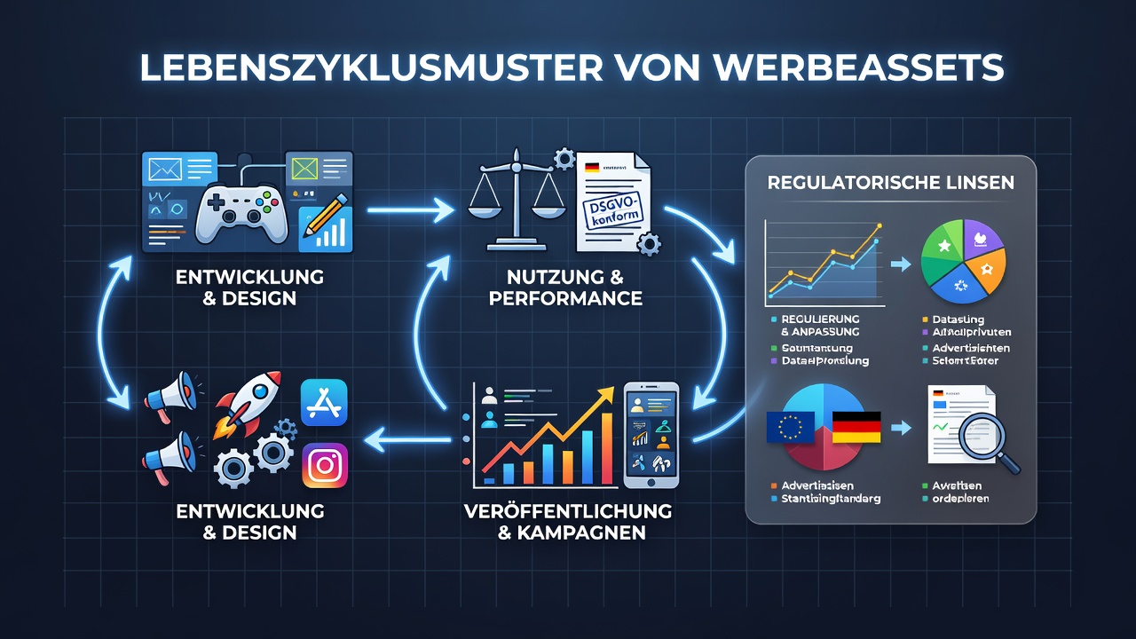 Darstellung von Lebenszyklusmustern bei mobilen Werbeassets in regulierten Gaming-Umgebungen