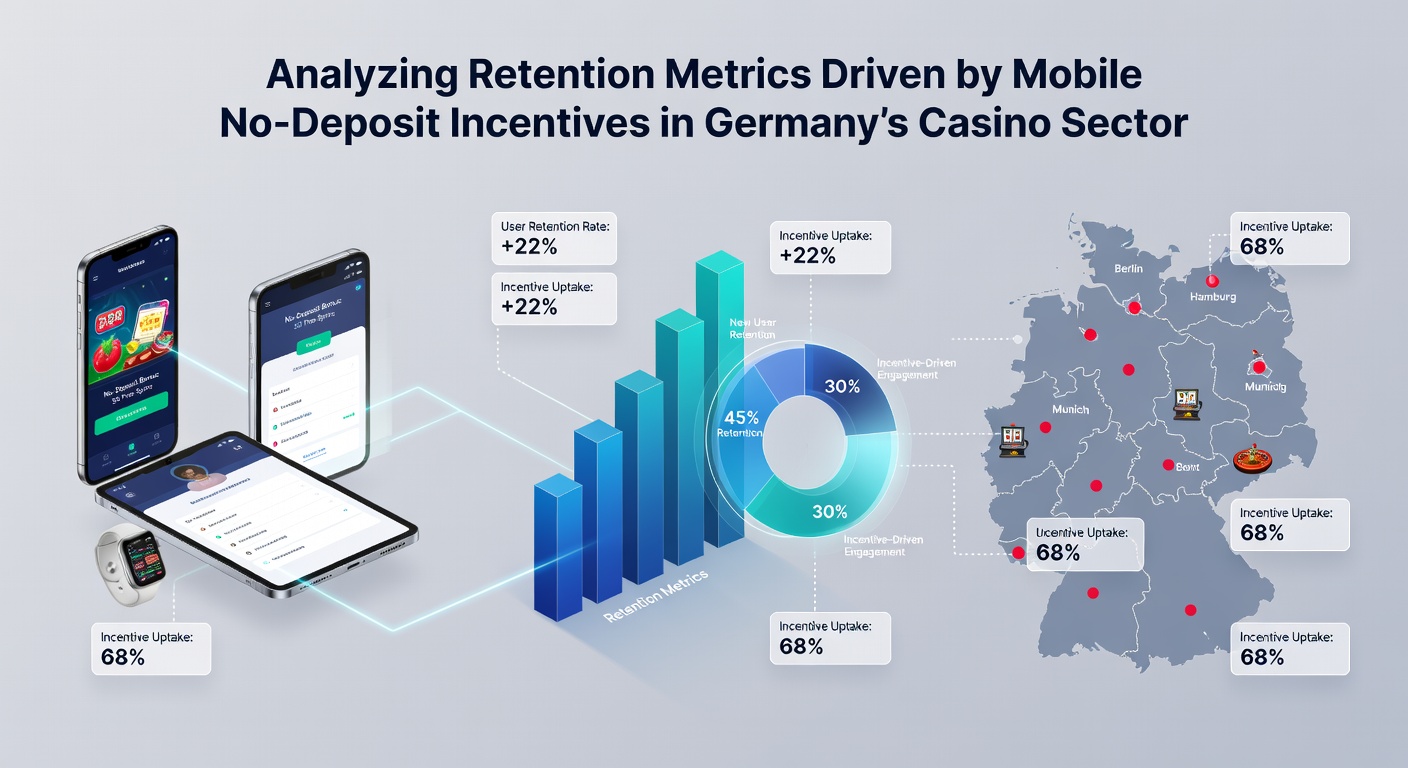 Grafik zeigt Retention-Metriken durch mobile No-Deposit-Anreize in deutschen Casinos